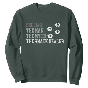 Dog Dad Sweatshirt Fathers Day Gift for Dog Lovers Retro Vintage TS10 Dark Forest Green Print Your Wear