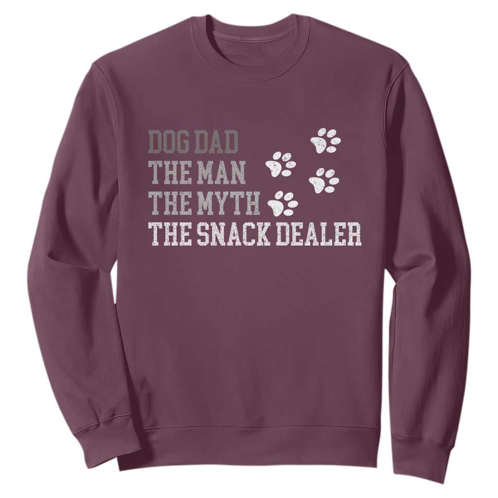 Dog Dad Sweatshirt Fathers Day Gift for Dog Lovers Retro Vintage TS10 Maroon Print Your Wear