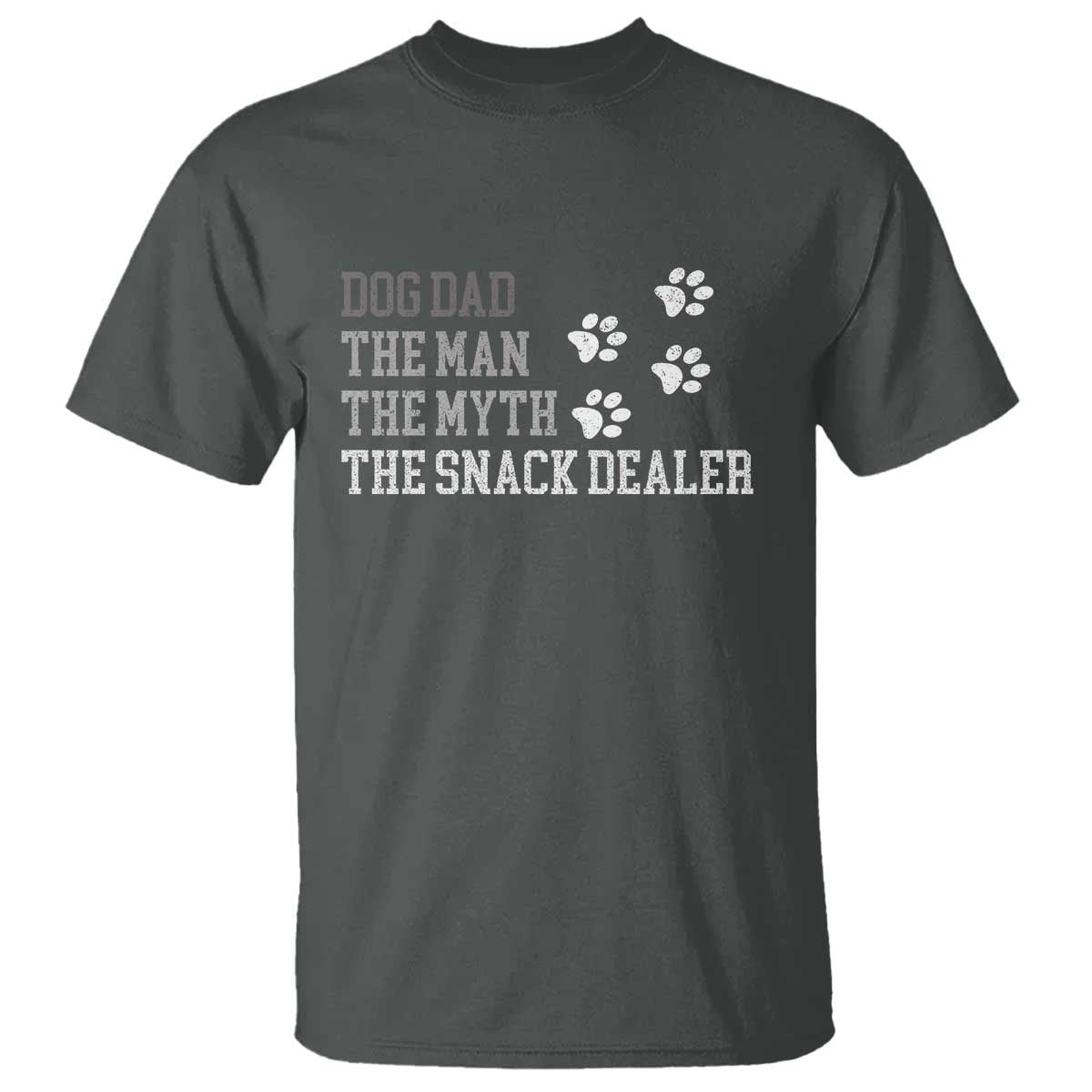 Dog Dad T Shirt Fathers Day Gift for Dog Lovers Retro Vintage TS10 Dark Heather Print Your Wear