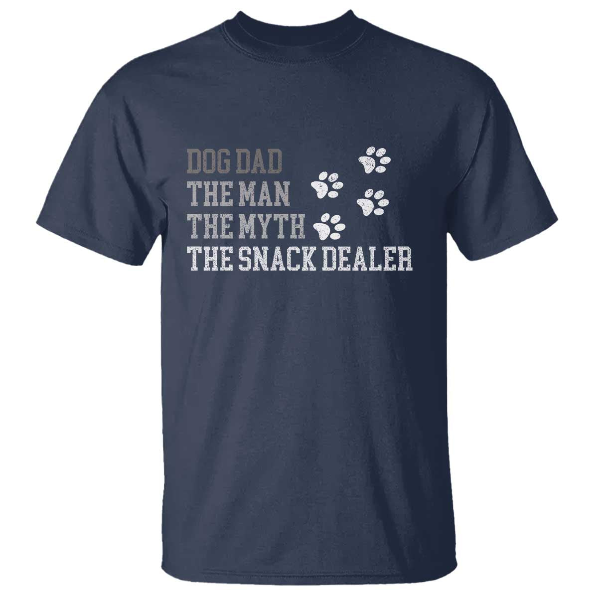 Dog Dad T Shirt Fathers Day Gift for Dog Lovers Retro Vintage TS10 Navy Print Your Wear