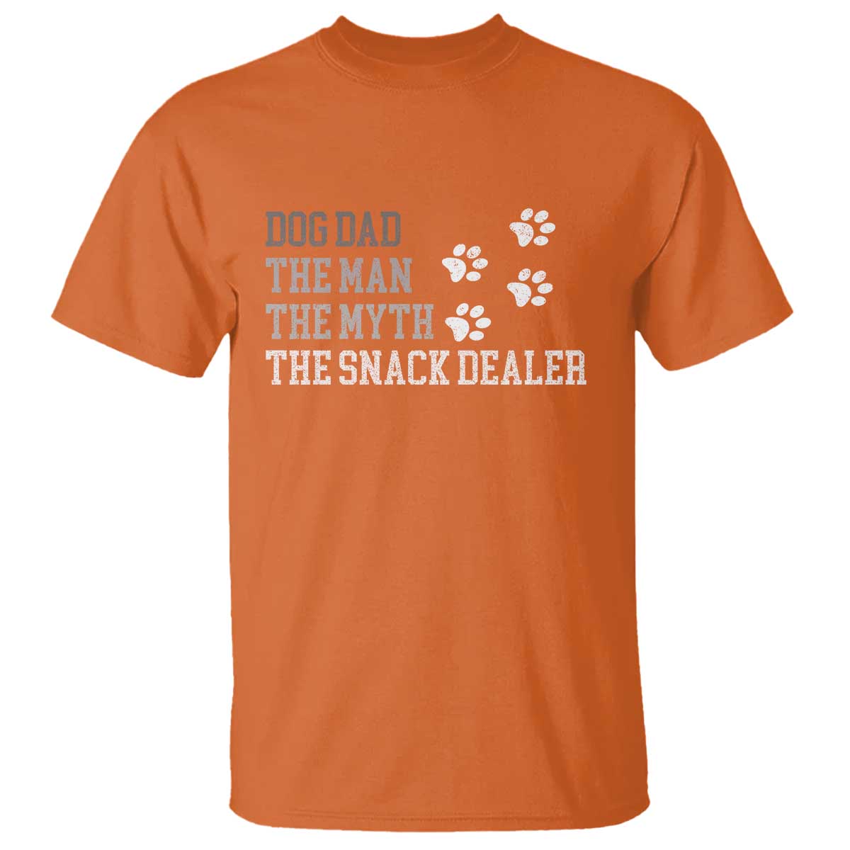 Dog Dad T Shirt Fathers Day Gift for Dog Lovers Retro Vintage TS10 Orange Print Your Wear