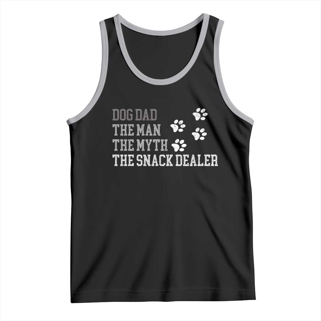 Dog Dad Tank Top Fathers Day Gift for Dog Lovers Retro Vintage TS10 Black Athletic Heather Print Your Wear