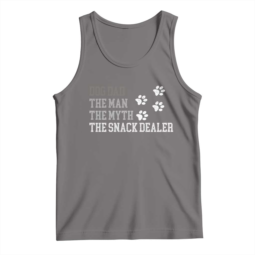 Dog Dad Tank Top Fathers Day Gift for Dog Lovers Retro Vintage TS10 Deep Heather Print Your Wear