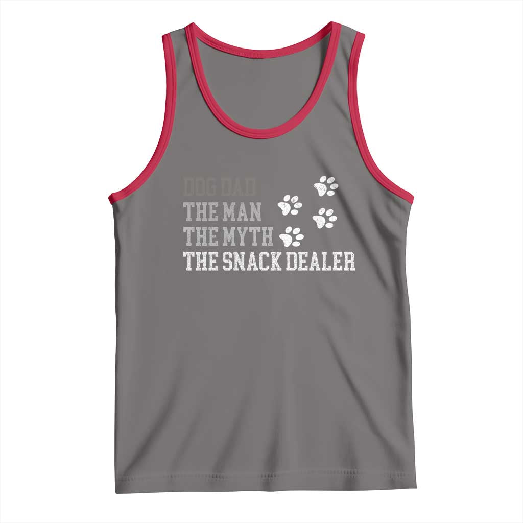 Dog Dad Tank Top Fathers Day Gift for Dog Lovers Retro Vintage TS10 Deep Heather Red Print Your Wear