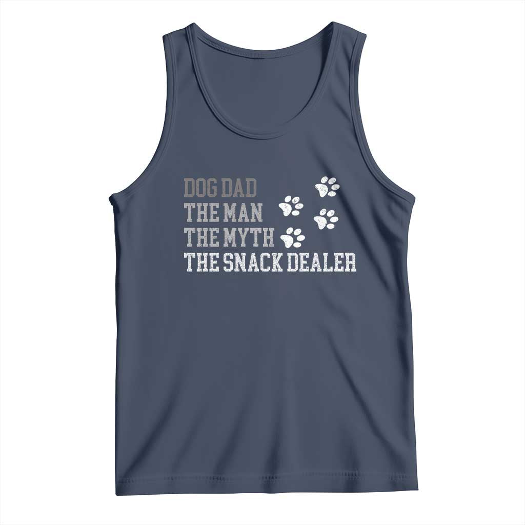 Dog Dad Tank Top Fathers Day Gift for Dog Lovers Retro Vintage TS10 Navy Print Your Wear