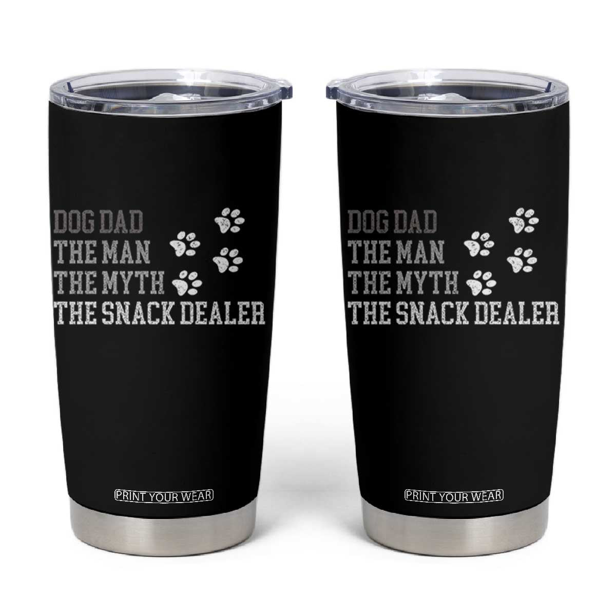 Dog Dad Tumbler Cup Fathers Day Gift for Dog Lovers Retro Vintage TS10 Black Print Your Wear