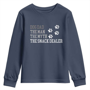 Dog Dad Youth Sweatshirt Fathers Day Gift for Dog Lovers Retro Vintage TS10 Navy Print Your Wear