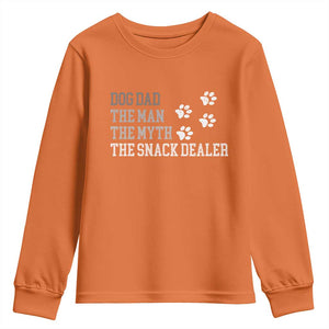 Dog Dad Youth Sweatshirt Fathers Day Gift for Dog Lovers Retro Vintage TS10 Orange Print Your Wear