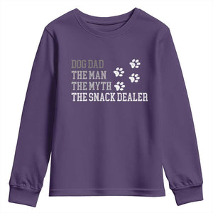 Dog Dad Youth Sweatshirt Fathers Day Gift for Dog Lovers Retro Vintage TS10 Purple Print Your Wear