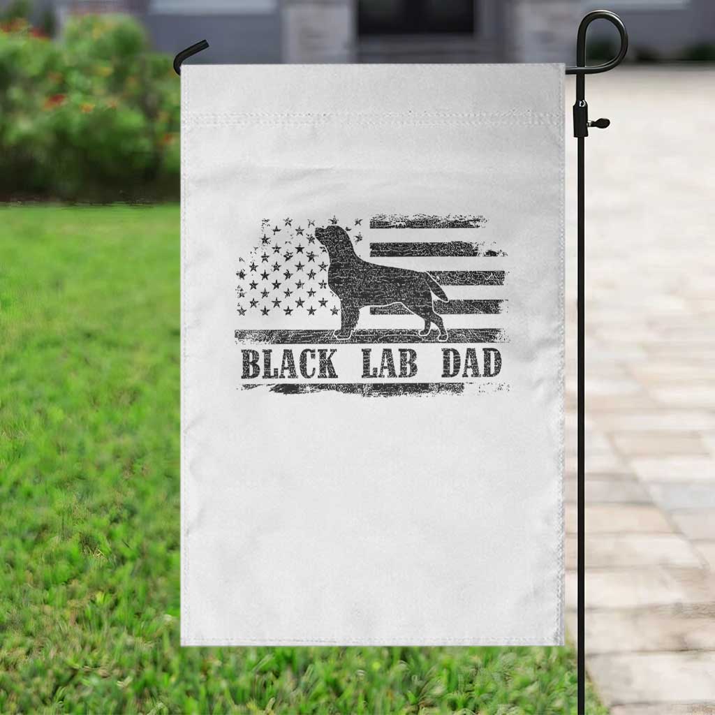 Black Lab Dad Garden Flag Funny Labrador Dad Fathers Day Gift for Dog Lovers TS10 Print Your Wear