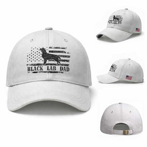 Black Lab Dad Baseball Cap Funny Labrador Dad Fathers Day Gift for Dog Lovers TS10 Baseball Cap Universal Fit White Print Your Wear