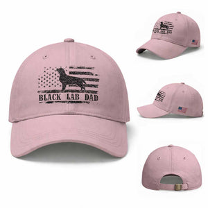 Black Lab Dad Baseball Cap Funny Labrador Dad Fathers Day Gift for Dog Lovers TS10 Baseball Cap Universal Fit Light Pink Print Your Wear