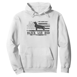 Black Lab Dad Hoodie Funny Labrador Dad Fathers Day Gift for Dog Lovers TS10 White Print Your Wear