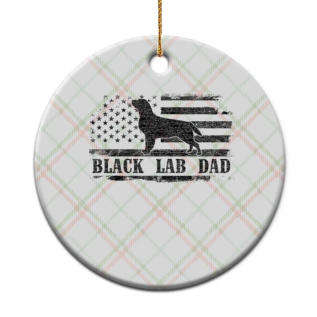 Black Lab Dad Ceramic Ornament Funny Labrador Dad Fathers Day Gift for Dog Lovers TS10 1pc Christmas Plaid Print Your Wear