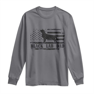 Black Lab Dad Long Sleeve Shirt Funny Labrador Dad Fathers Day Gift for Dog Lovers TS10 Charcoal Print Your Wear