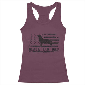 Black Lab Dad Racerback Tank Top Funny Labrador Dad Fathers Day Gift for Dog Lovers TS10 Maroon Print Your Wear