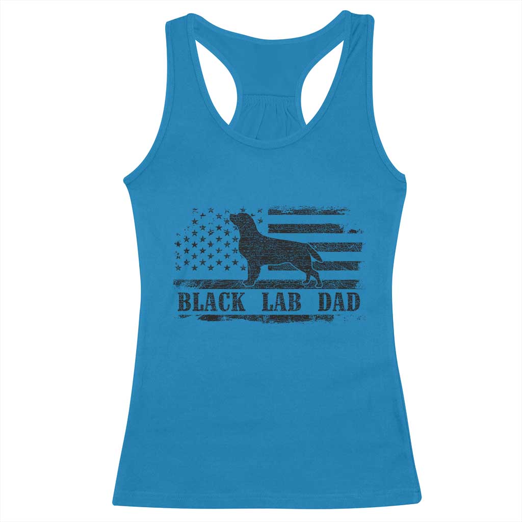 Black Lab Dad Racerback Tank Top Funny Labrador Dad Fathers Day Gift for Dog Lovers TS10 Sapphire Print Your Wear