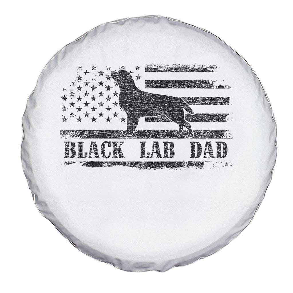 Black Lab Dad Spare Tire Cover Funny Labrador Dad Fathers Day Gift for Dog Lovers TS10 Print Your Wear