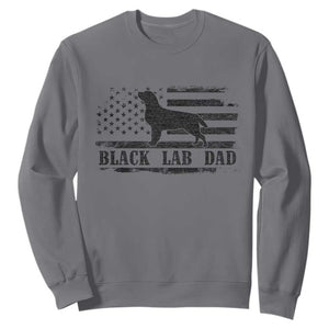 Black Lab Dad Sweatshirt Funny Labrador Dad Fathers Day Gift for Dog Lovers TS10 Charcoal Print Your Wear