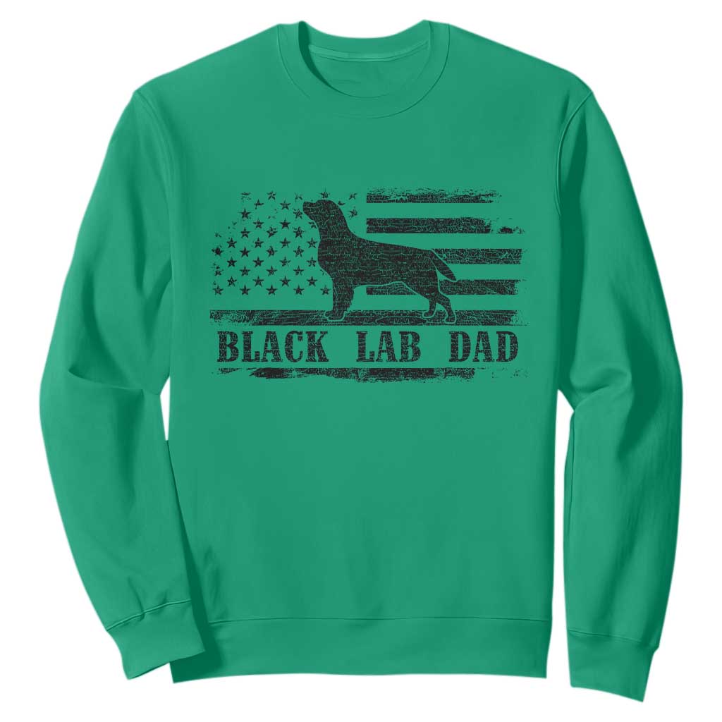 Black Lab Dad Sweatshirt Funny Labrador Dad Fathers Day Gift for Dog Lovers TS10 Irish Green Print Your Wear