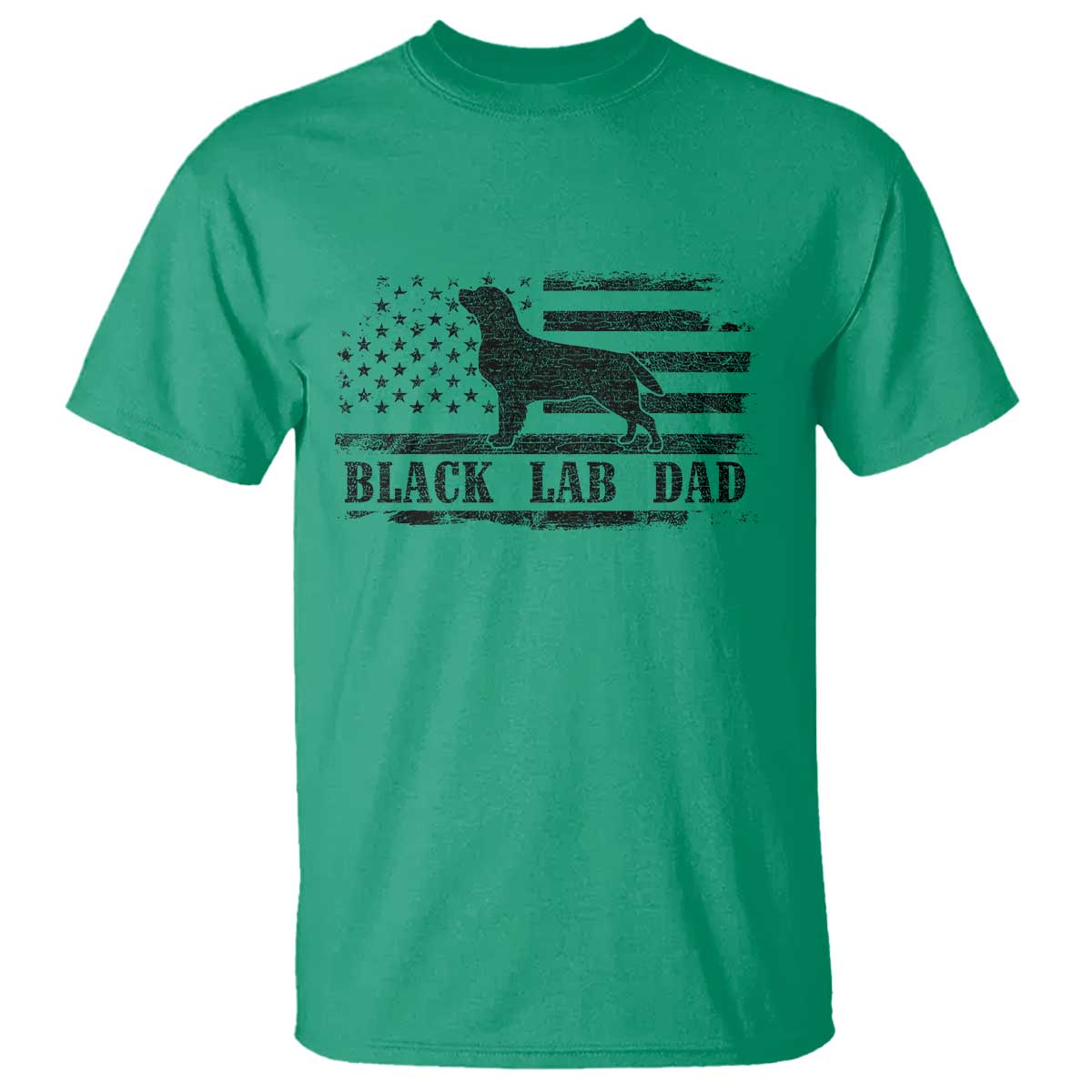 Black Lab Dad T Shirt Funny Labrador Dad Fathers Day Gift for Dog Lovers TS10 Irish Green Print Your Wear