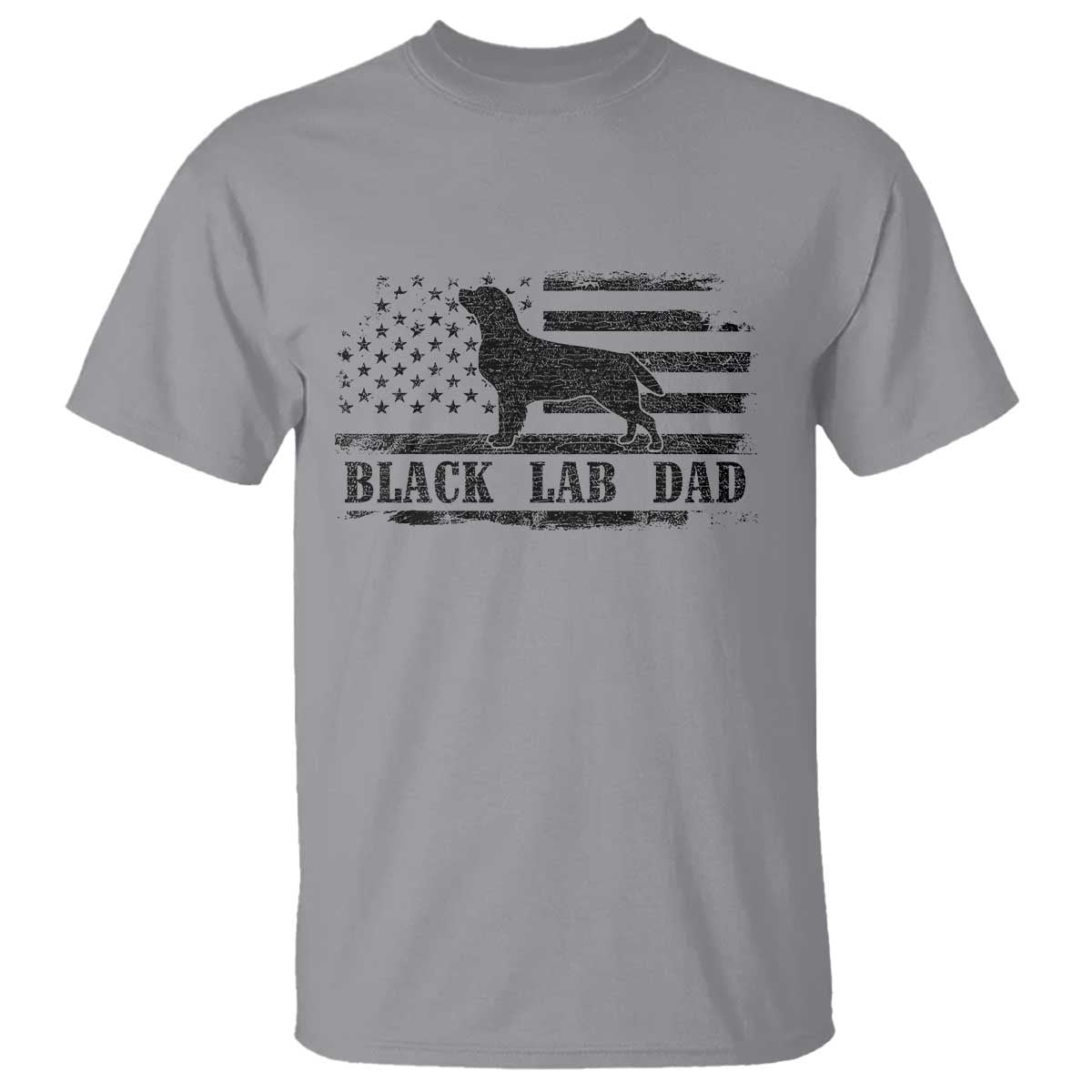 Black Lab Dad T Shirt Funny Labrador Dad Fathers Day Gift for Dog Lovers TS10 Sport Gray Print Your Wear