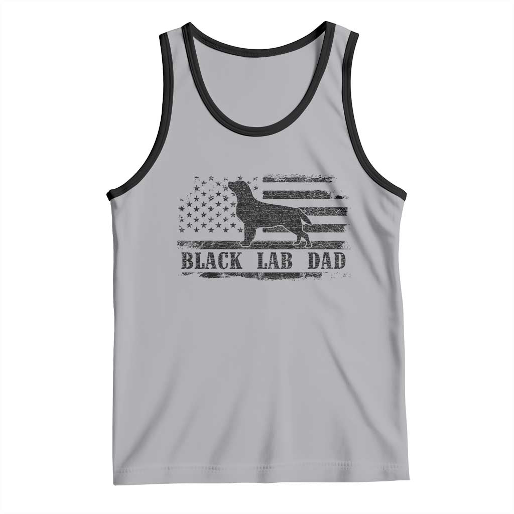 Black Lab Dad Tank Top Funny Labrador Dad Fathers Day Gift for Dog Lovers TS10 Athletic Heather Black Print Your Wear