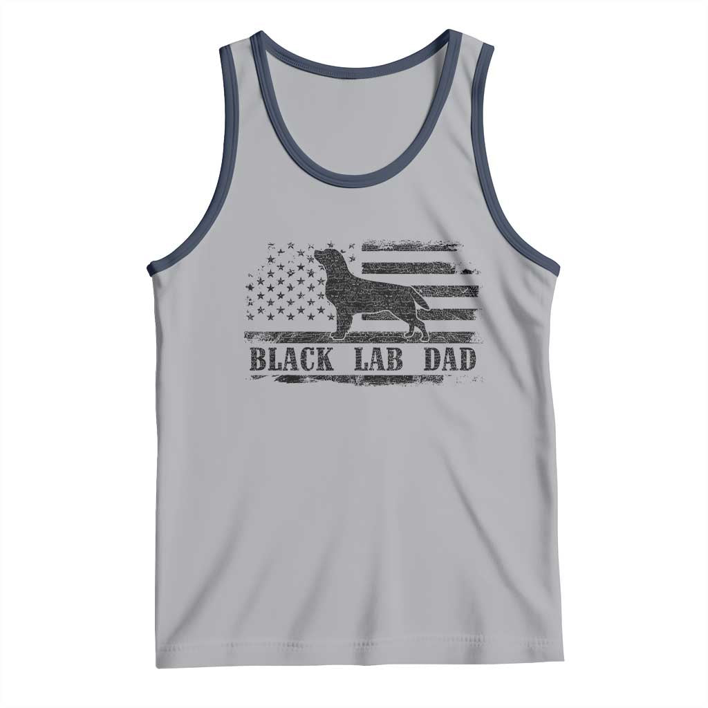 Black Lab Dad Tank Top Funny Labrador Dad Fathers Day Gift for Dog Lovers TS10 Athletic Heather Navy Print Your Wear