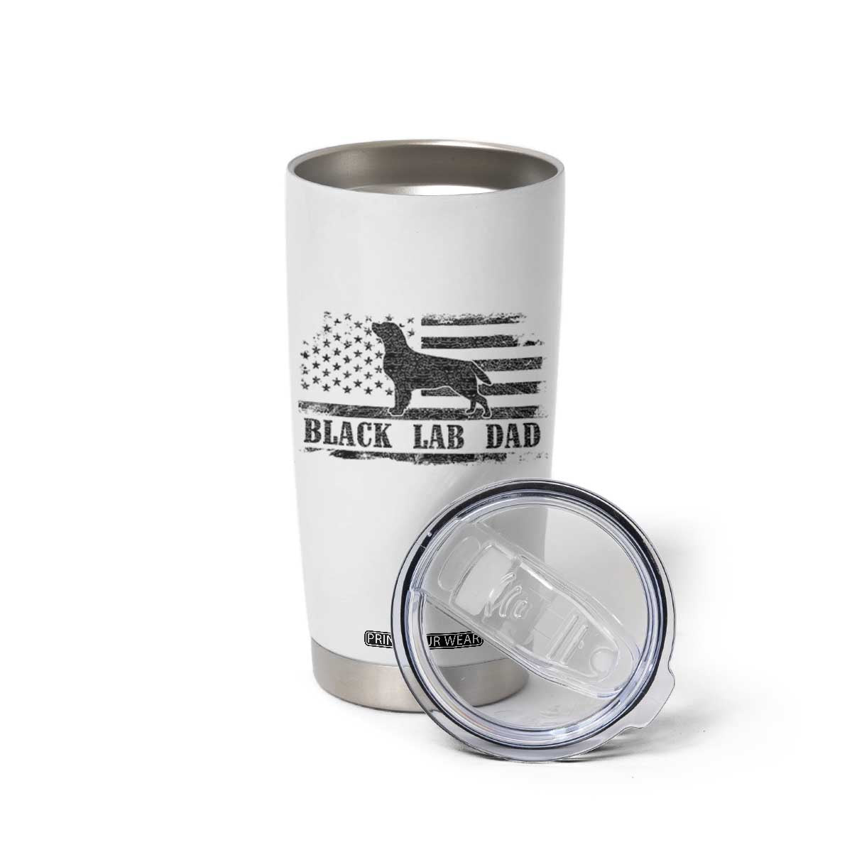 Black Lab Dad Tumbler Cup Funny Labrador Dad Fathers Day Gift for Dog Lovers TS10 Print Your Wear