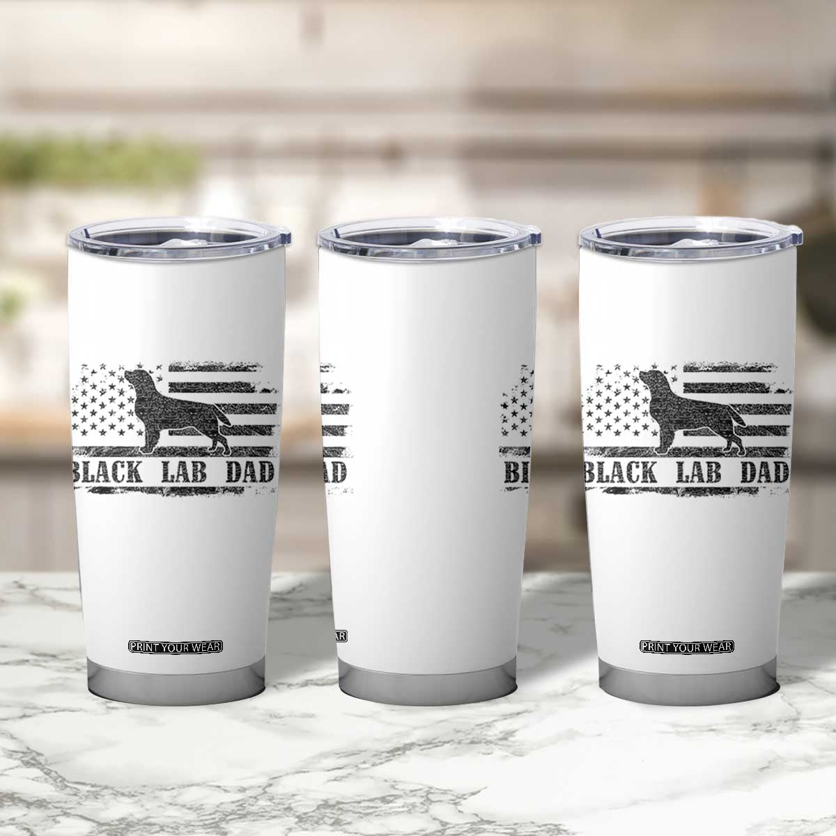 Black Lab Dad Tumbler Cup Funny Labrador Dad Fathers Day Gift for Dog Lovers TS10 Print Your Wear