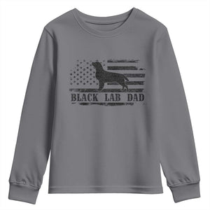 Black Lab Dad Youth Sweatshirt Funny Labrador Dad Fathers Day Gift for Dog Lovers TS10 Charcoal Print Your Wear