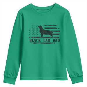 Black Lab Dad Youth Sweatshirt Funny Labrador Dad Fathers Day Gift for Dog Lovers TS10 Irish Green Print Your Wear