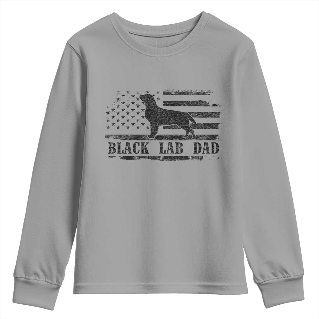 Black Lab Dad Youth Sweatshirt Funny Labrador Dad Fathers Day Gift for Dog Lovers TS10 Sport Gray Print Your Wear