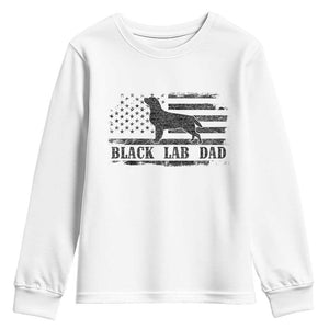 Black Lab Dad Youth Sweatshirt Funny Labrador Dad Fathers Day Gift for Dog Lovers TS10 White Print Your Wear