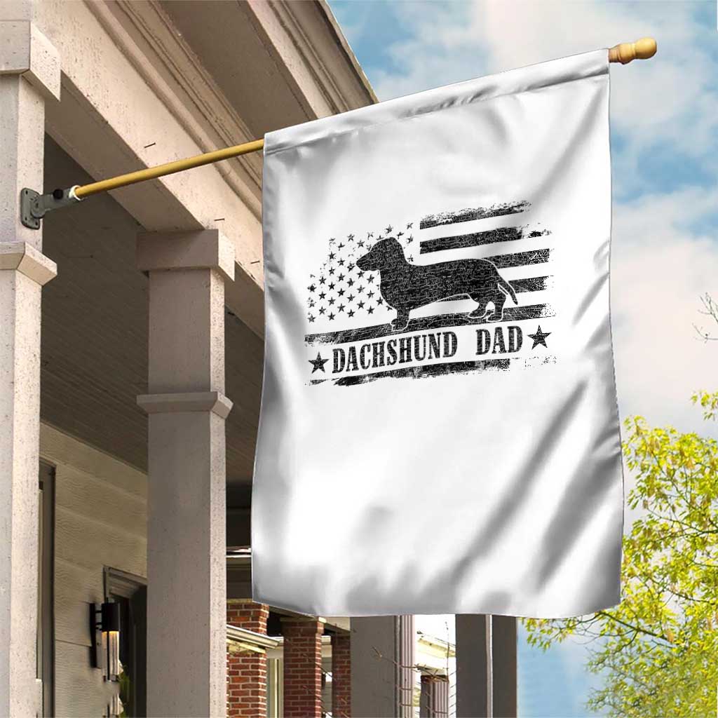 Dachshund Dog Dad Garden Flag Fathers Day Gift for Dog Lovers American Flag TS10 Print Your Wear