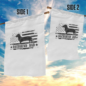 Dachshund Dog Dad Garden Flag Fathers Day Gift for Dog Lovers American Flag TS10 Print Your Wear