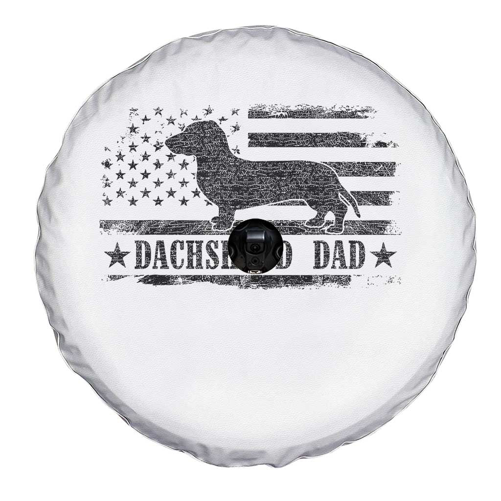 Dachshund Dog Dad Spare Tire Cover Fathers Day Gift for Dog Lovers American Flag TS10 Print Your Wear