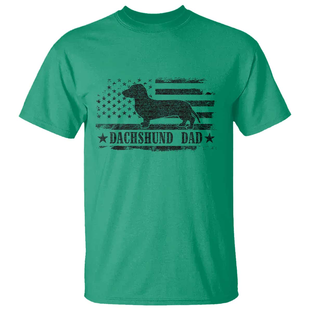 Dachshund Dog Dad T Shirt Fathers Day Gift for Dog Lovers American Flag TS10 Irish Green Print Your Wear