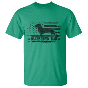 Dachshund Dog Dad T Shirt Fathers Day Gift for Dog Lovers American Flag TS10 Irish Green Print Your Wear