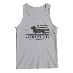 Dachshund Dog Dad Tank Top Fathers Day Gift for Dog Lovers American Flag TS10 Athletic Heather Print Your Wear