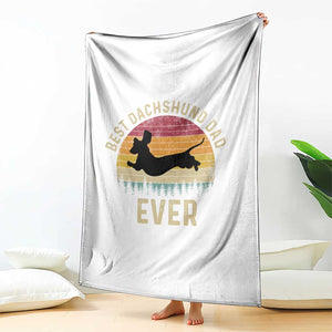 Dachshund Dog Dad Throw Blanket Vintage 60s 70s Retro Fathers Day Gift for Dog Lovers TS10 Print Your Wear