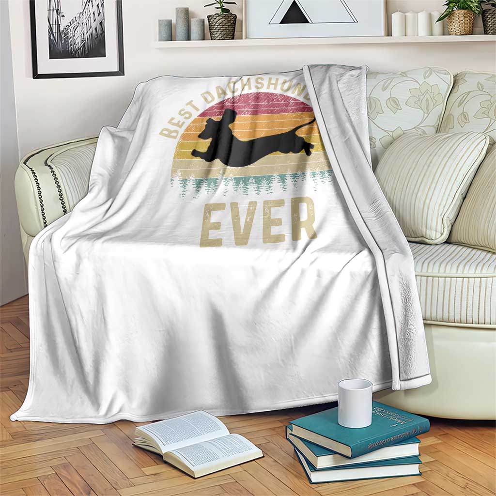 Dachshund Dog Dad Throw Blanket Vintage 60s 70s Retro Fathers Day Gift for Dog Lovers TS10 Print Your Wear