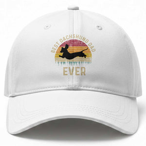Dachshund Dog Dad Baseball Cap Vintage 60s 70s Retro Fathers Day Gift for Dog Lovers TS10 Print Your Wear