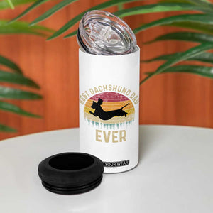 Dachshund Dog Dad 4 in 1 Can Cooler Tumbler Vintage 60s 70s Retro Fathers Day Gift for Dog Lovers TS10 Print Your Wear