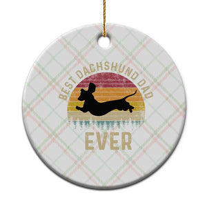 Dachshund Dog Dad Ceramic Ornament Vintage 60s 70s Retro Fathers Day Gift for Dog Lovers TS10 1pc Christmas Plaid Print Your Wear