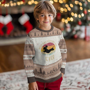 Dachshund Dog Dad Ugly Christmas Sweater Vintage 60s 70s Retro Fathers Day Gift for Dog Lovers TS10 Mocha Mousse Print Your Wear