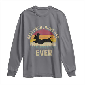 Dachshund Dog Dad Long Sleeve Shirt Vintage 60s 70s Retro Fathers Day Gift for Dog Lovers TS10 Charcoal Print Your Wear
