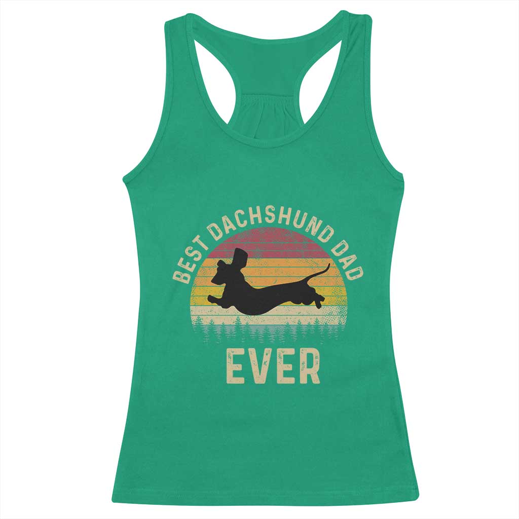 Dachshund Dog Dad Racerback Tank Top Vintage 60s 70s Retro Fathers Day Gift for Dog Lovers TS10 Irish Green Print Your Wear