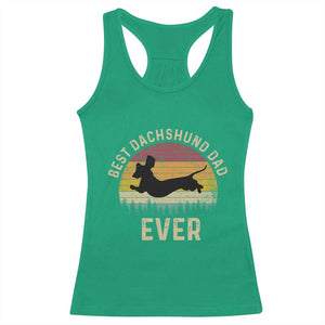 Dachshund Dog Dad Racerback Tank Top Vintage 60s 70s Retro Fathers Day Gift for Dog Lovers TS10 Irish Green Print Your Wear