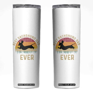 Dachshund Dog Dad Skinny Tumbler Vintage 60s 70s Retro Fathers Day Gift for Dog Lovers TS10 White Print Your Wear
